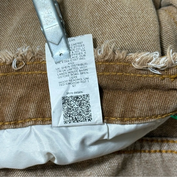 SHEIN Manfinity Brown Straight Jeans with Frayed Hem - Picture 13 of 14